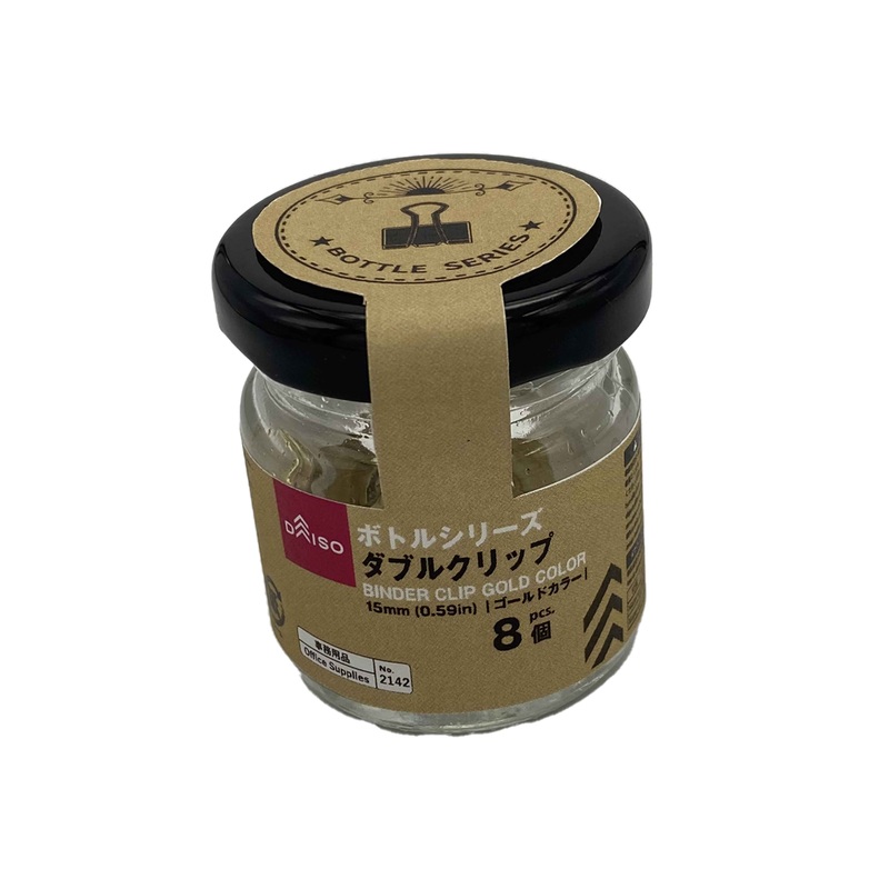 Bottle Series Binder Clip Gold Color 15mm