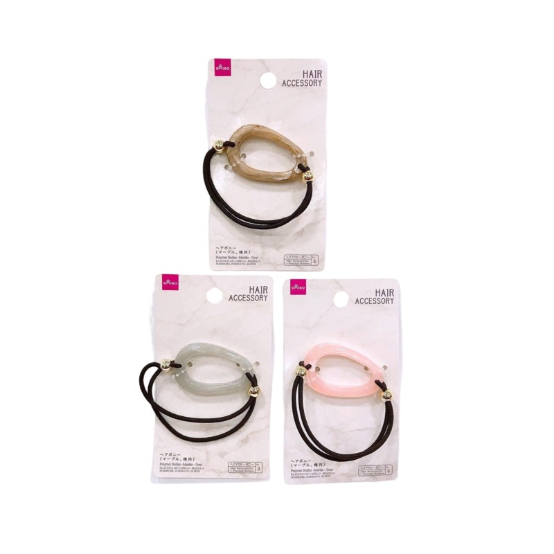 Ponytail Holder Marble Oval