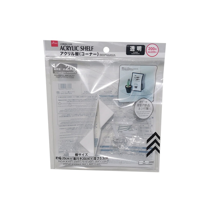 Acrylic Shelf Corner Clear