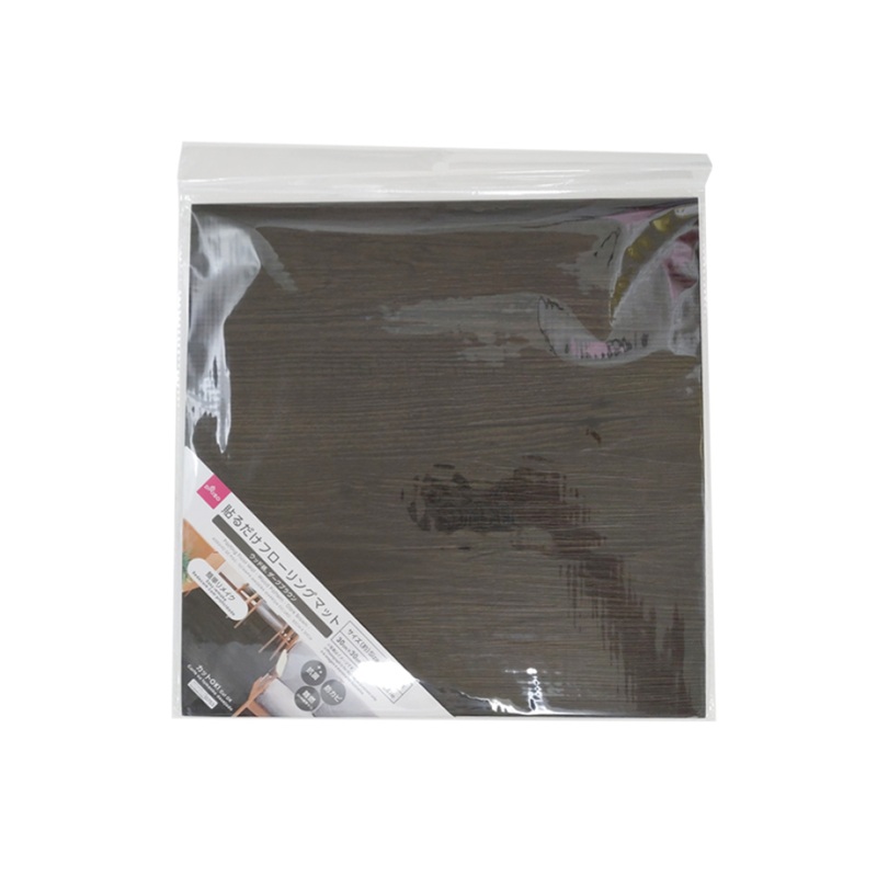 Antibacterial Stick On Flooring Mat Wood Pattern Dark Brown