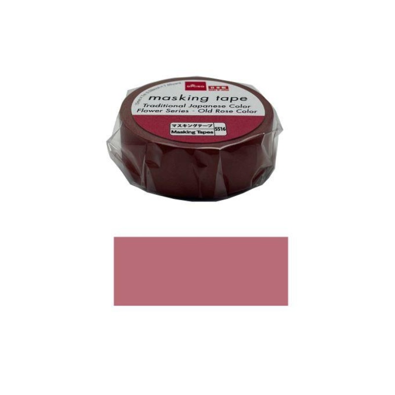 Masking Tape Traditional Japanese Color Flower Series Old Rose Color