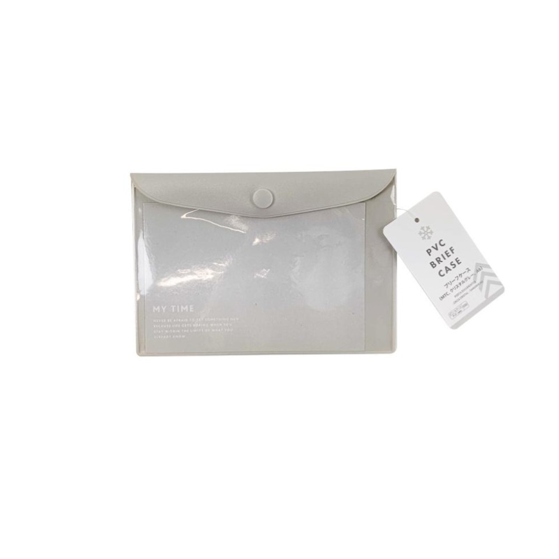 PVC Briefcase Crystal Grey A6