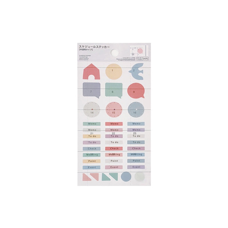 Schedule Sticker Pop