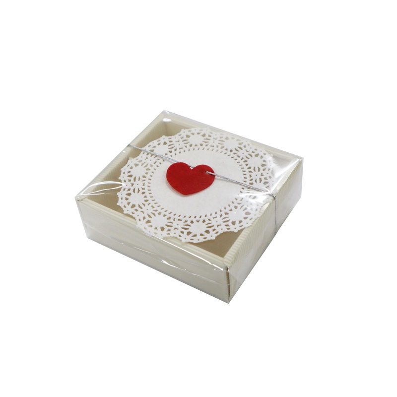 Box for Chocolate Truffle 4pcs Ivory