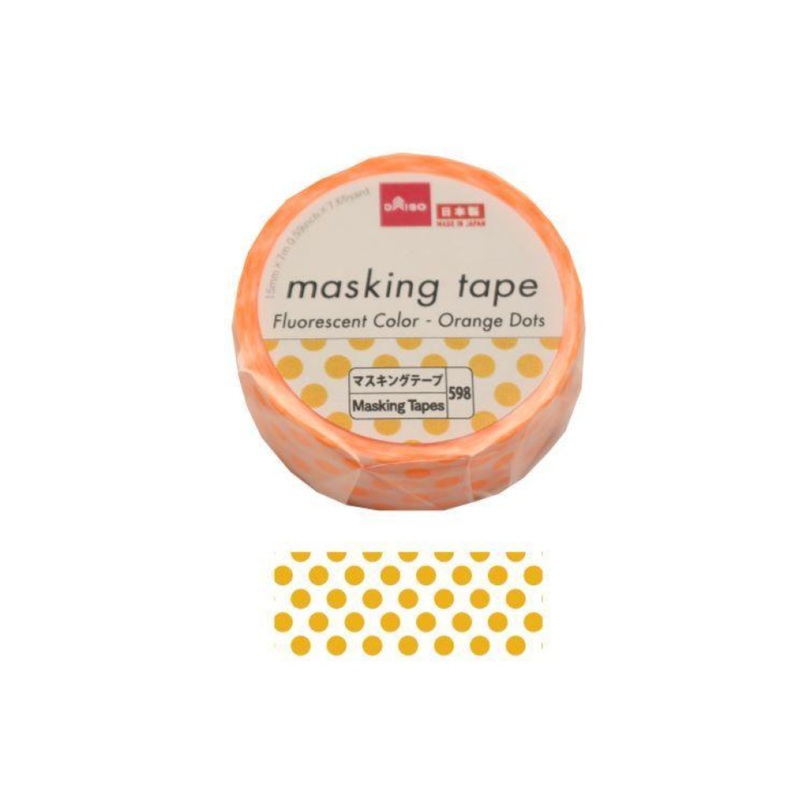Masking Tape Fluorescent Color Orange Dots