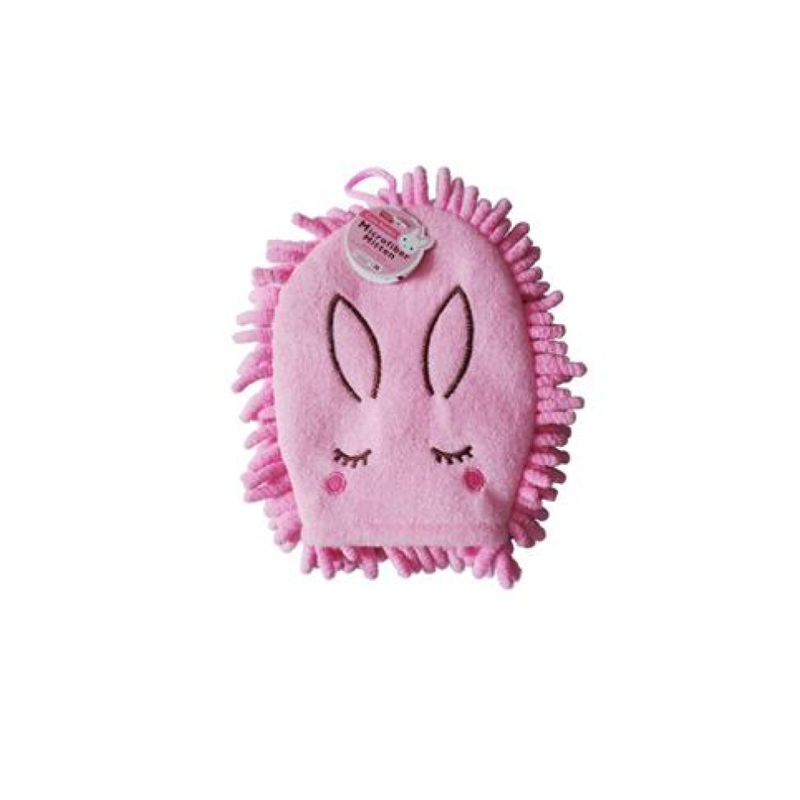 Microfiber Mitten Dust Cloth Pink
