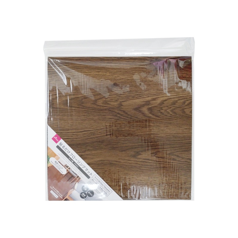 Pasting Floor Mat Wood Pattern Brown 11.81 in x 11.81 in