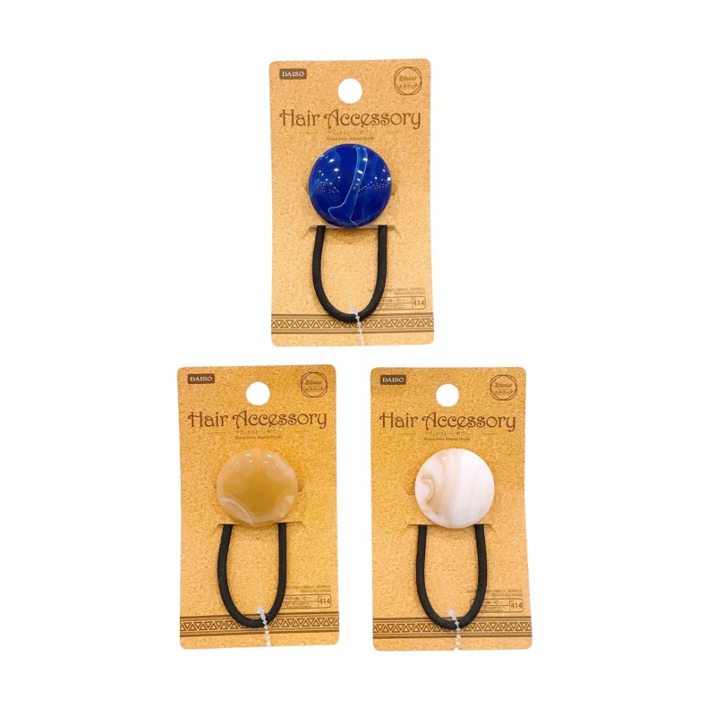 Round Stone Ponytail Holder