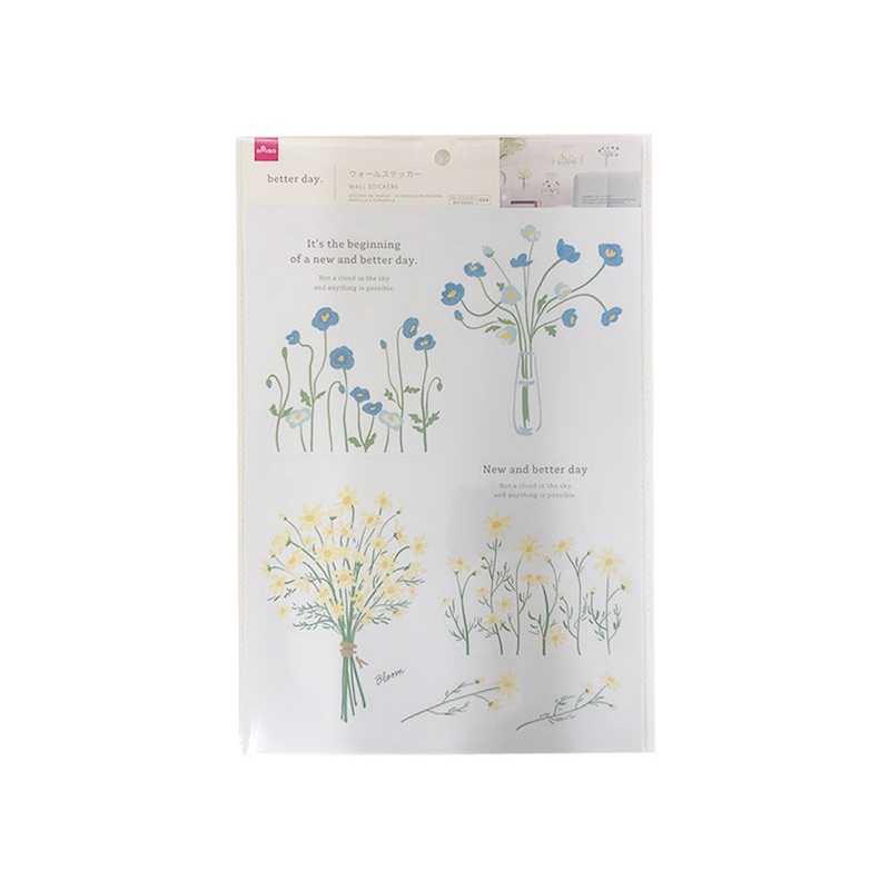 Wall Stickers Spring Flower Poppy & Chamomile