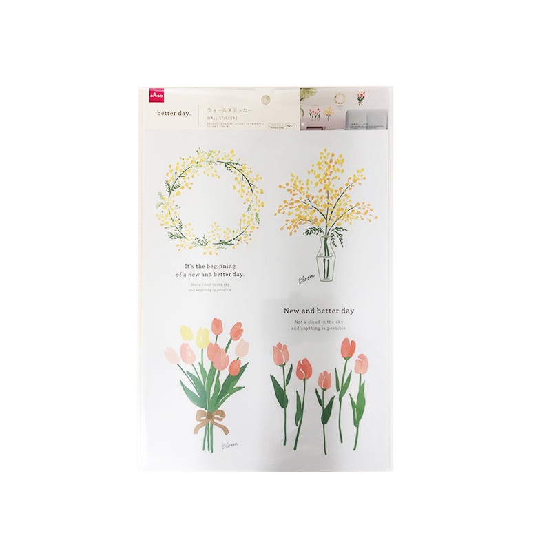 Wall Stickers Spring Flower Tulip & Mimosa