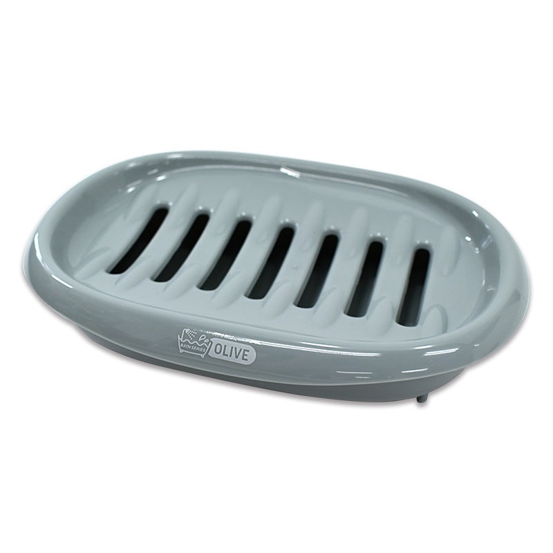 Double Soap Tray Olive Fountain Blue 7.44in x 5.03in x 1.53in