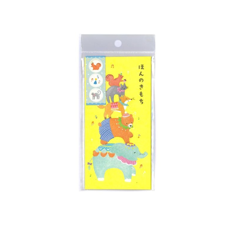 Envelope with Sticker Animal A 9cm x 18cm