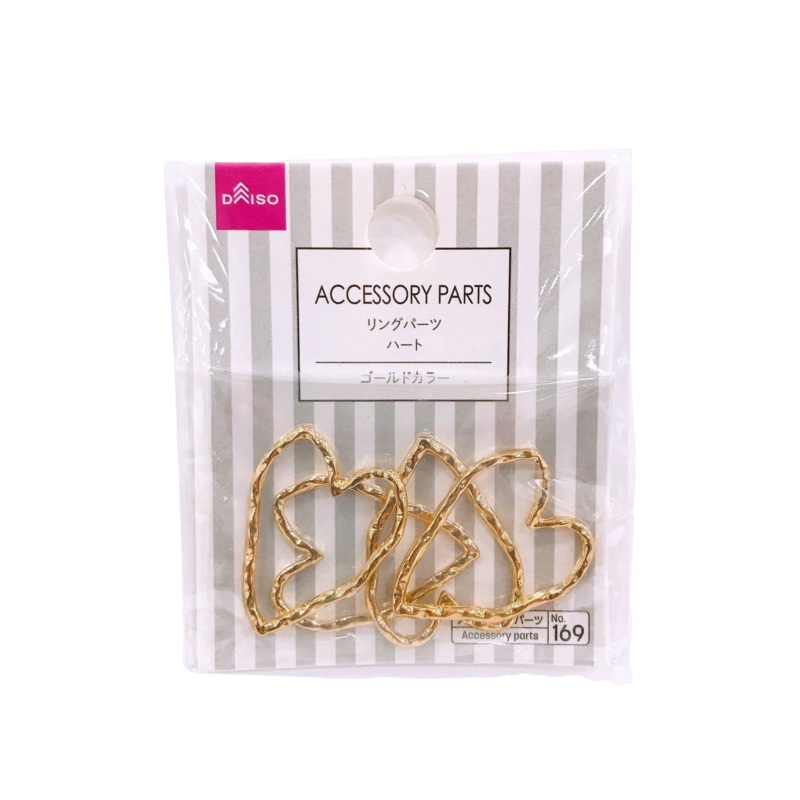 Ring-Shaped Parts-Heart-Golden