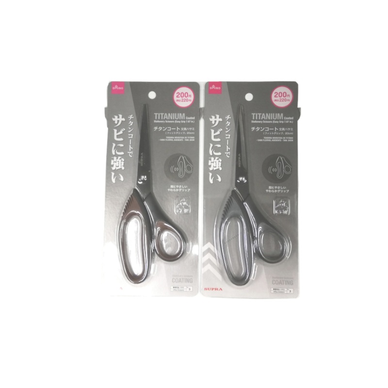 Titanium Coated Stationery Scissors Easy Grip 7.87in