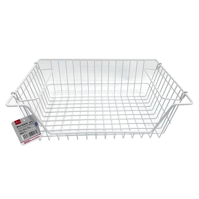 Wire Basket - White - 1.21ftx10.23inx4.72in - 37cmx26cmx12cm-
