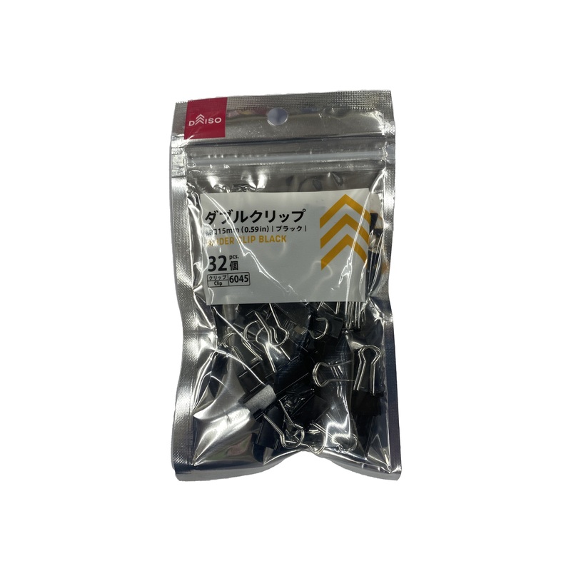 Binder Clip Black Clip 15mm