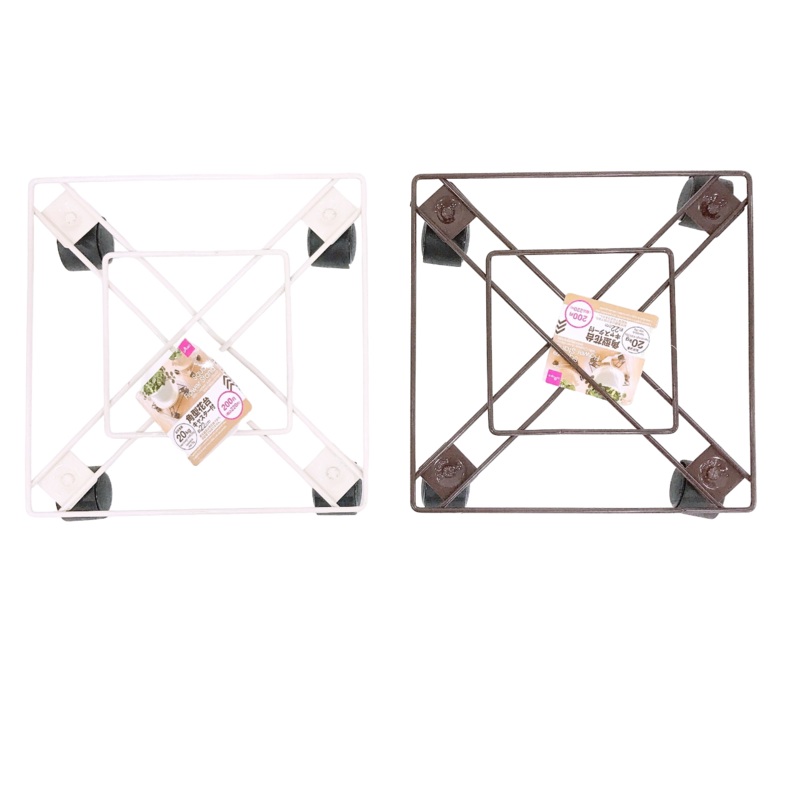 Square Flower Stand with Casters 19cm or 22cm