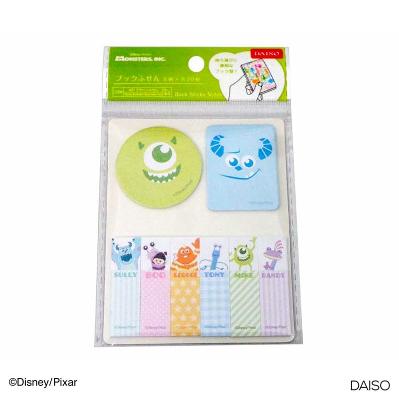 Wd Character Book Sticky Notes -8Patterns-20Notes Each-Monsters Inc.-