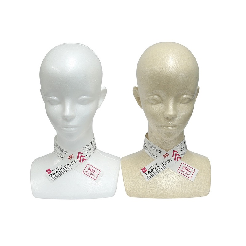 Expanded Polystyrene Mannequin Head Real