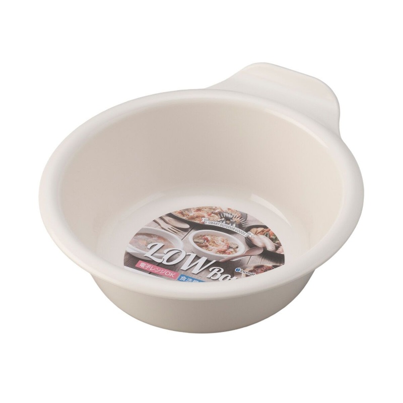 Plastic Low Bowl Ivory