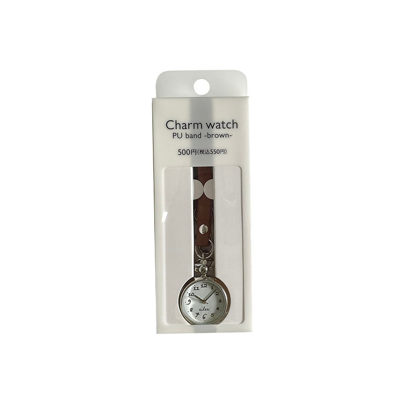 Charm Watch PU Band Brown