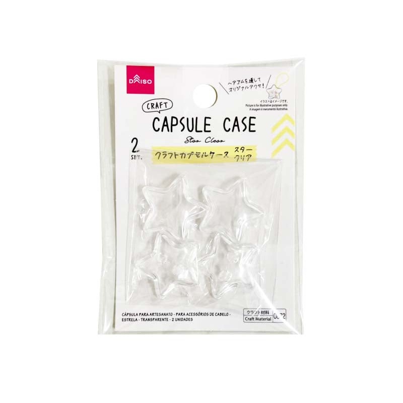 Craft Capsule Case for Hair Accessories Star Clear