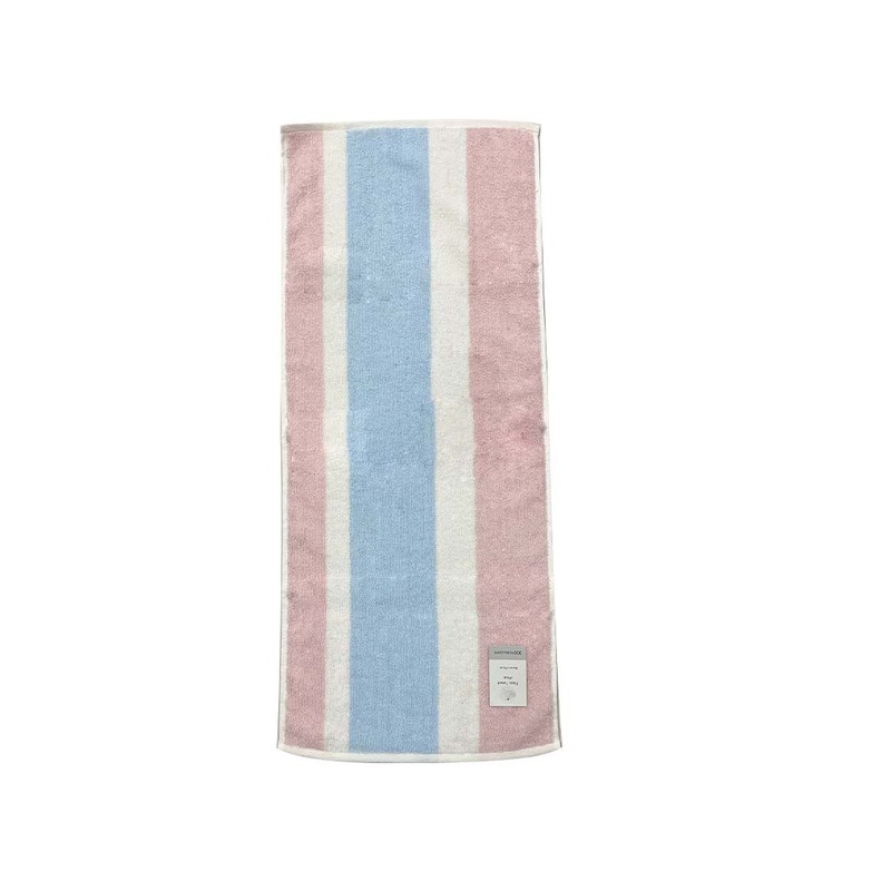 Face Towel Stripe Pink Flossy