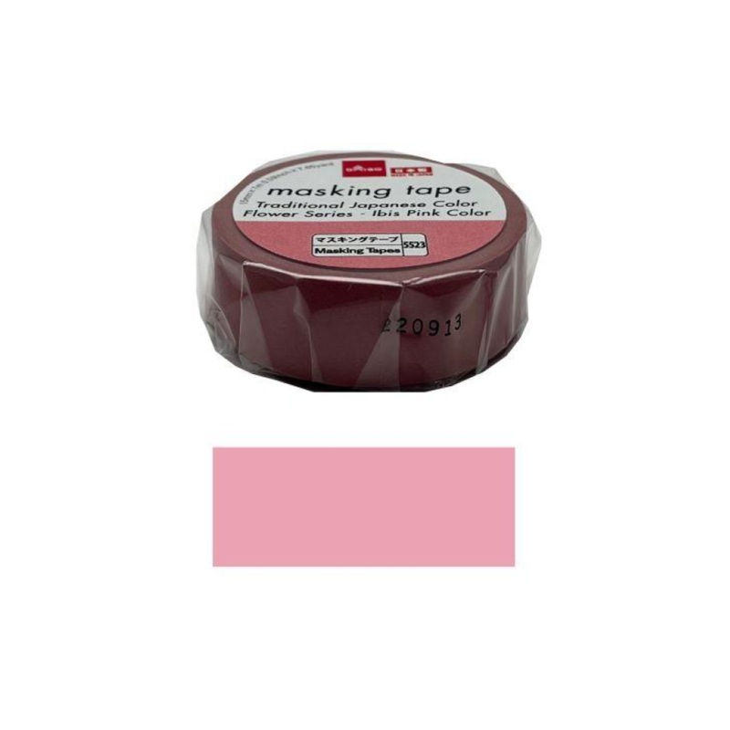 Masking Tape Traditional Japanese Color Flower Series Ibis Pink Color