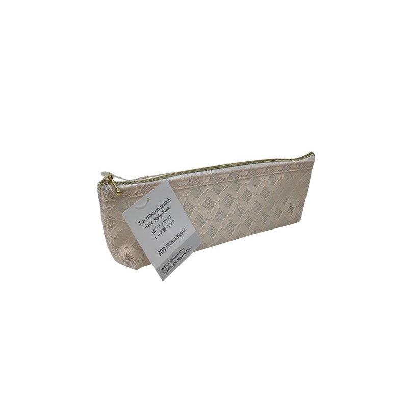 Toothbrush Pouch Lace Style Pink