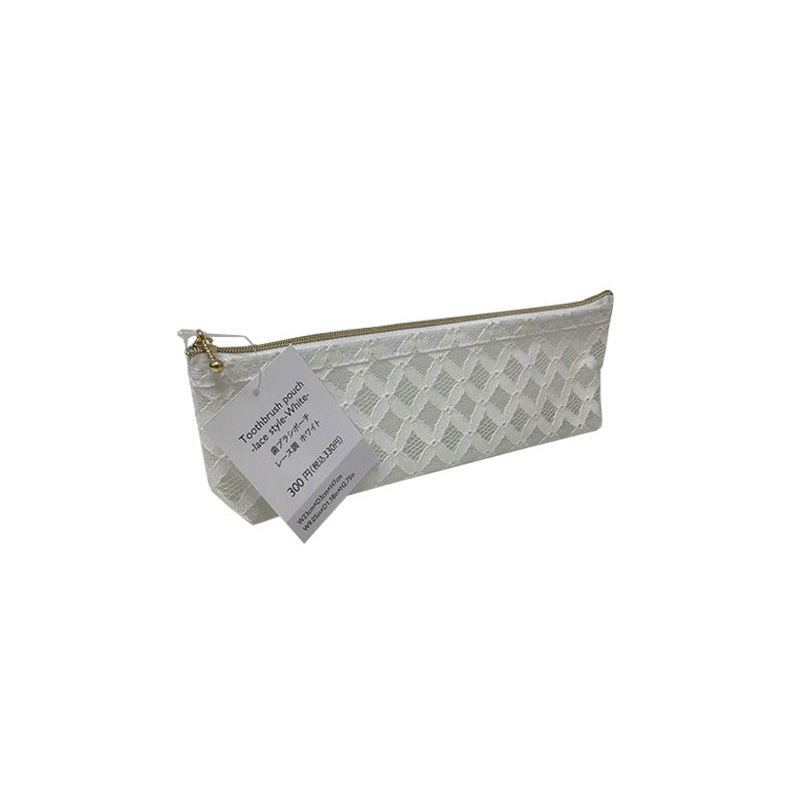 Toothbrush Pouch Lace Style White