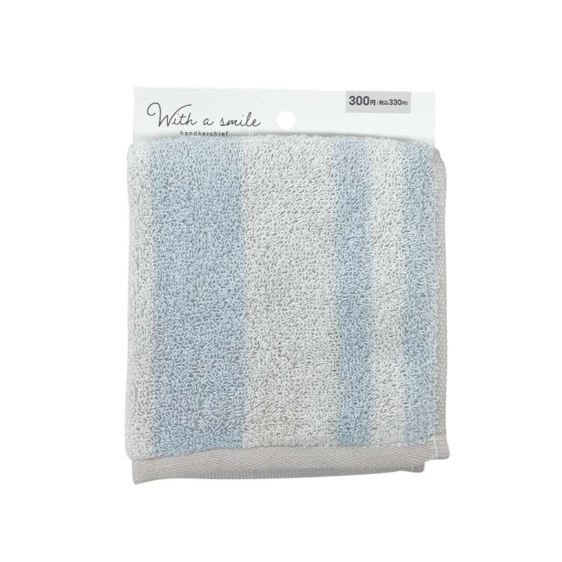 Mini Towel Bicolor Stripes Blue