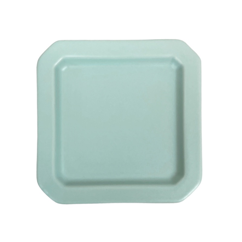 Square Plate Sugary Color Light Mint 11cm