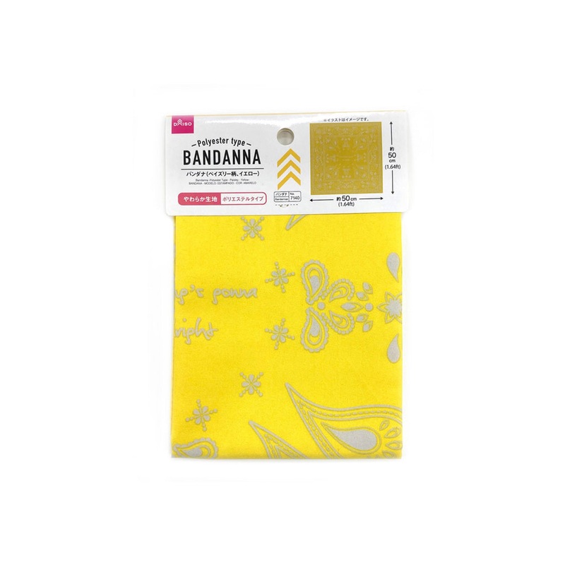 Bandana Polyester Type Paisley Yellow