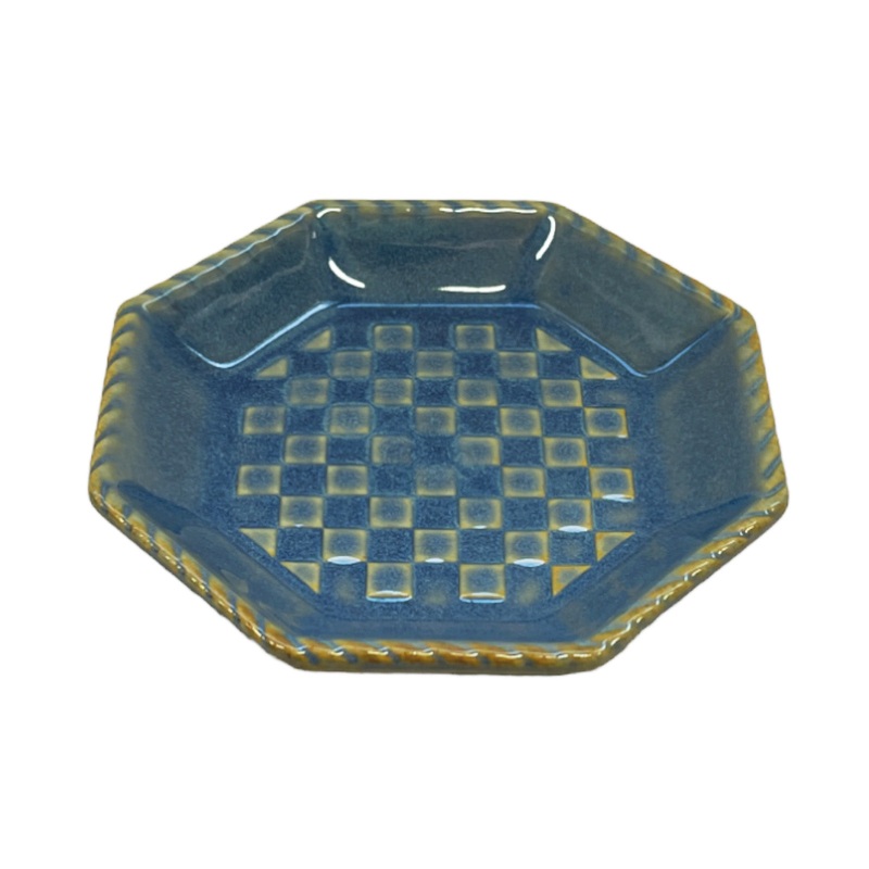 Mini Plate - Octagonal - Blue - 2.95in - 7.5cm