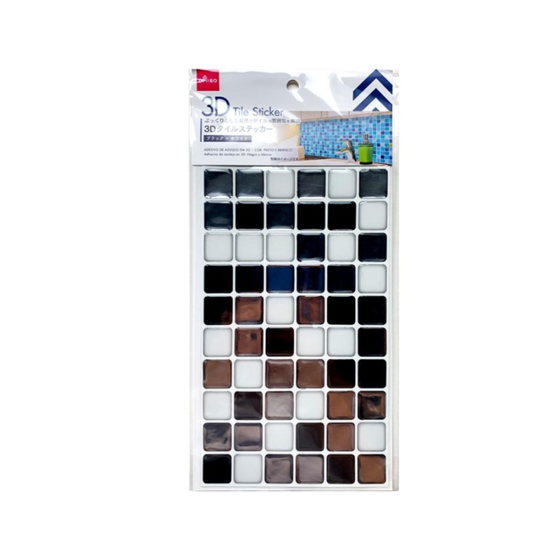 3D Tile Sticker Black and White