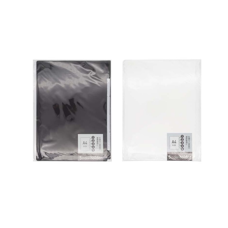 A4 5 Index Holder White/Black
