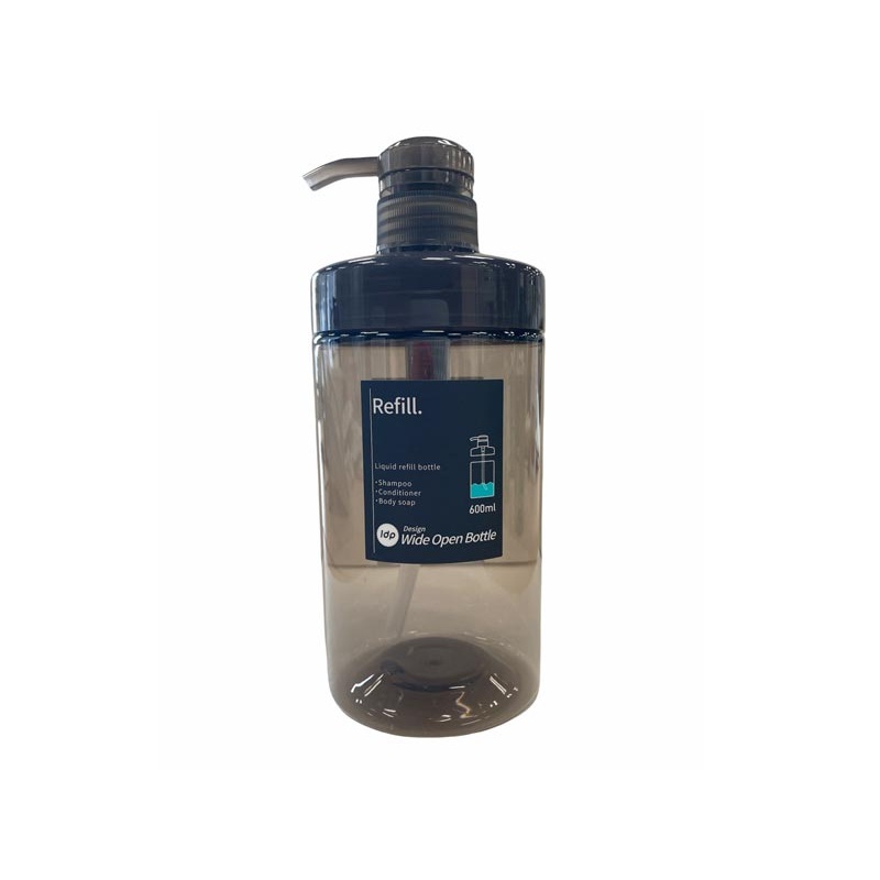 1DP Wide Mouthed Pump Bottle 600ml Round Amber