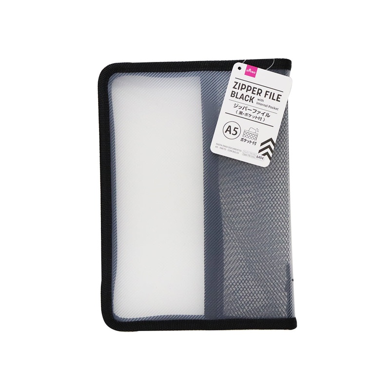 A5 Zipper File with Internal Pocket