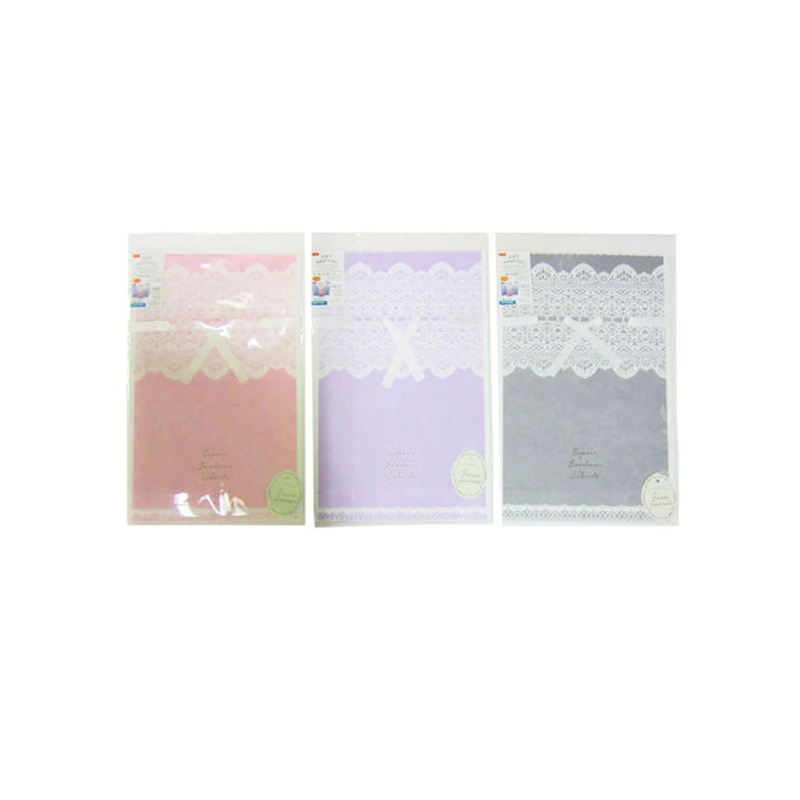 Drawstring Plastic Bag with Bottom Gusset Lace 45cm x 29cm x 10cm