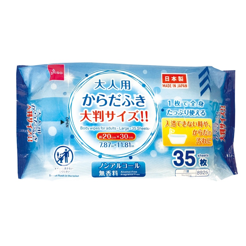 Body Wipes for Adults Large