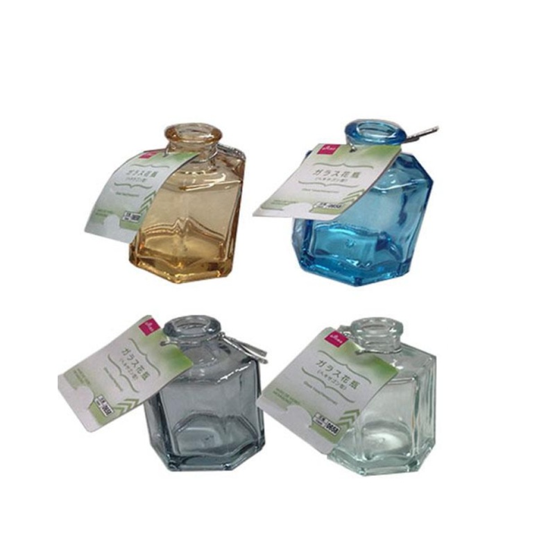 Glass Vase Hexagonal