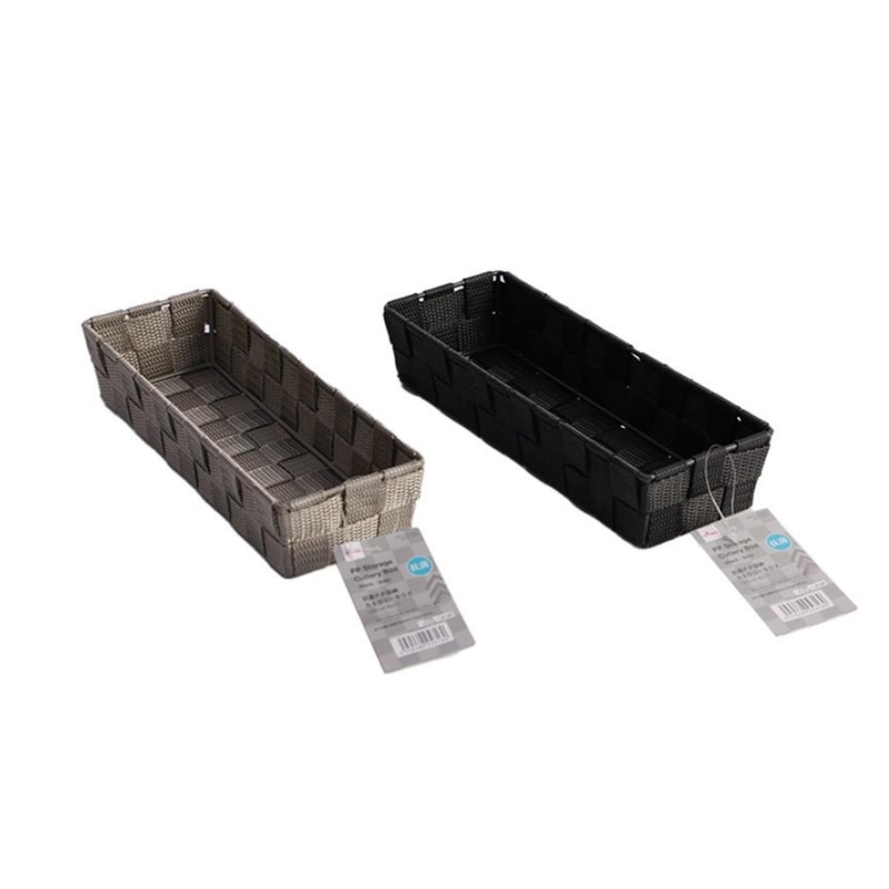 PP Storage Cutlery Box Black/Grey
