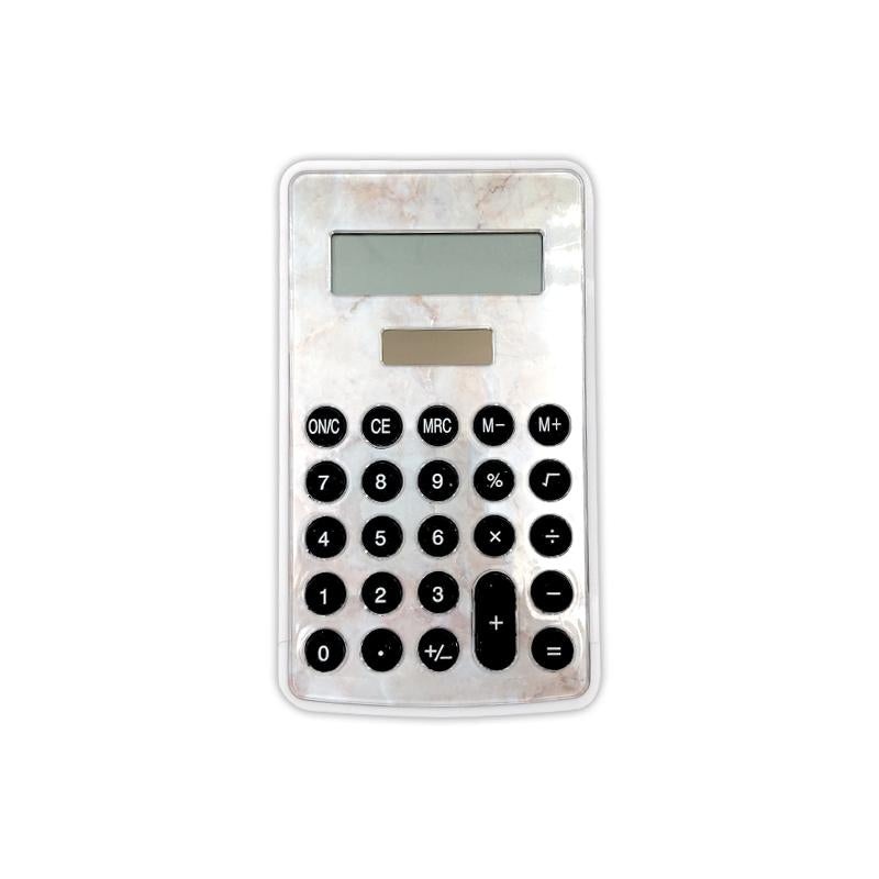 Calculator with Pattern Wood and Stone Design