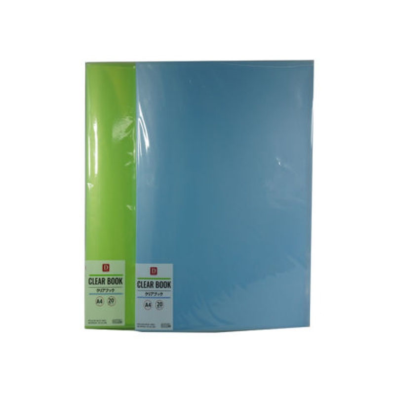 Clear Book with No Spine Label Blue/Green