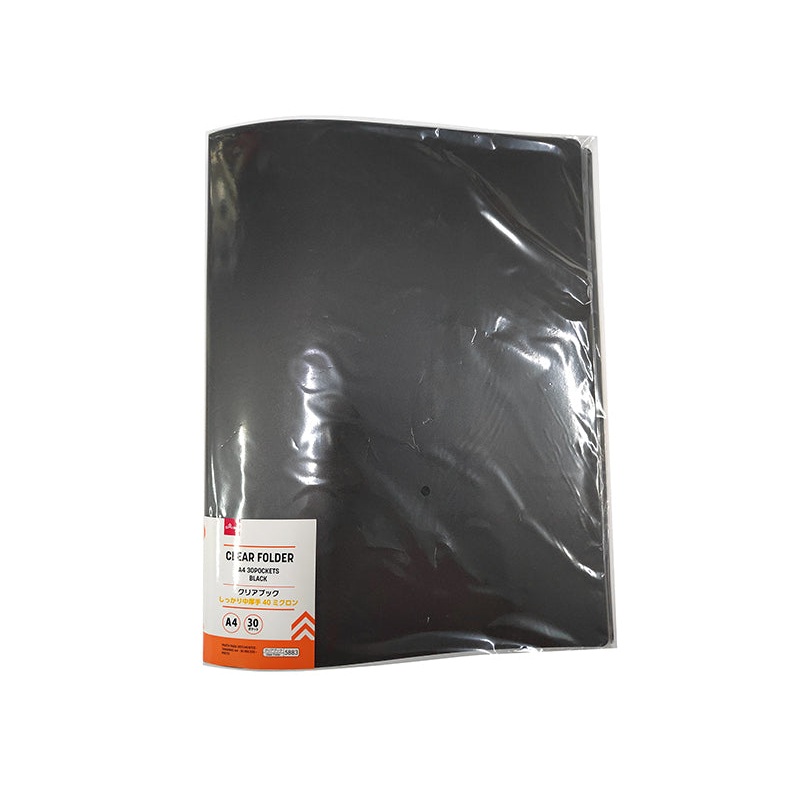 Clear Folder A4 Black