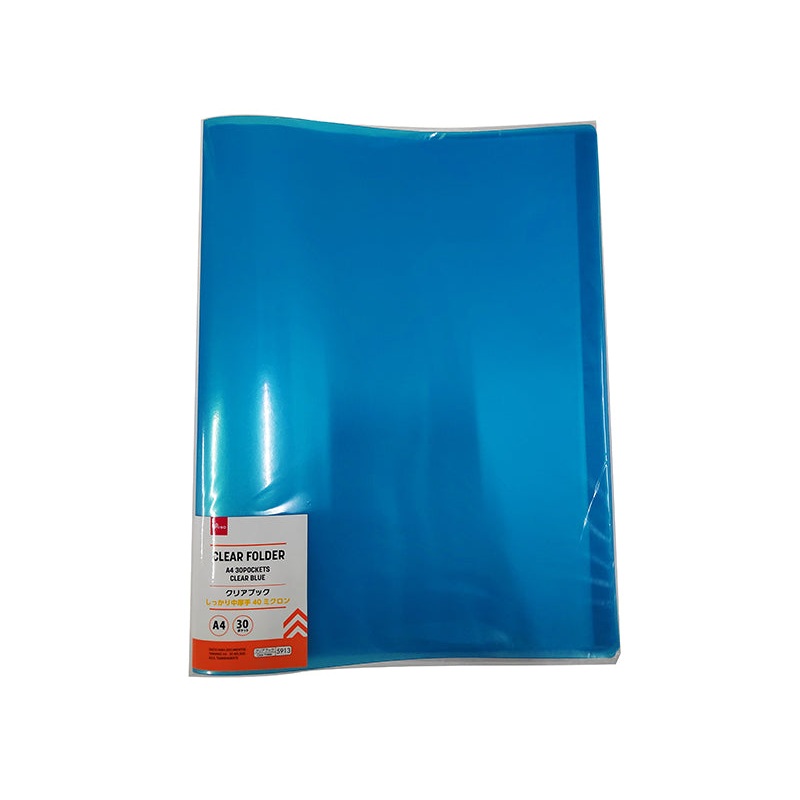 Clear Folder A4 Clear Blue