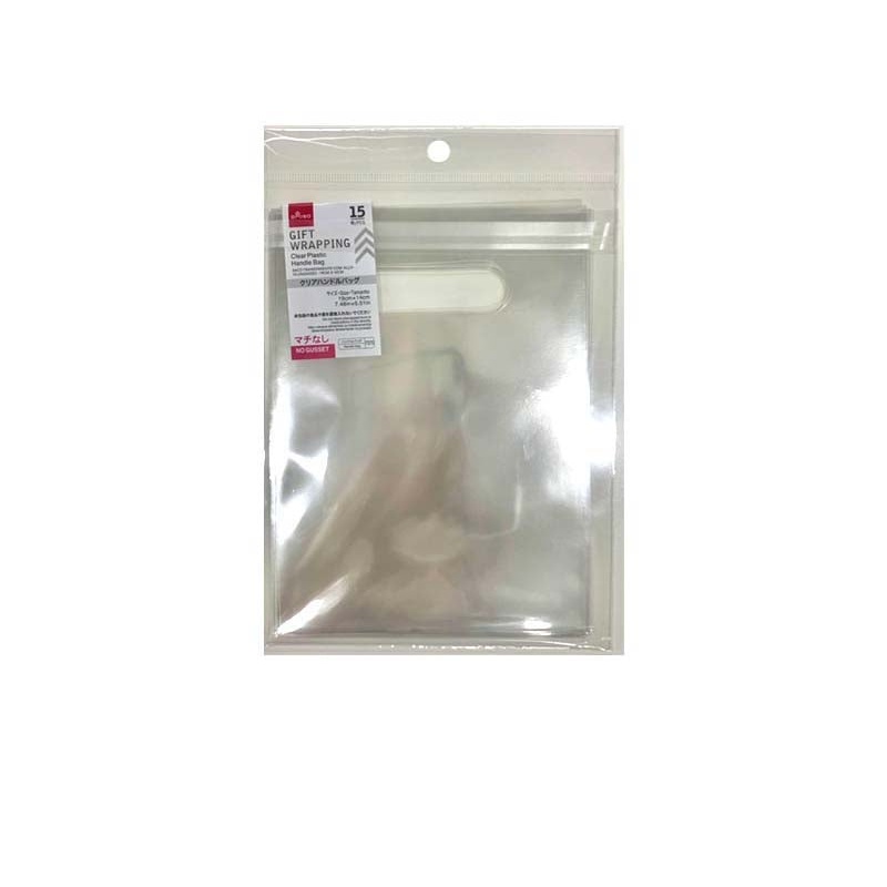 Clear Plastic Handle Bag 19cm x 14cm
