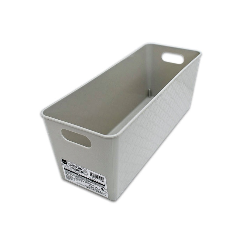 Basket Moroccan Pattern Slim Grey