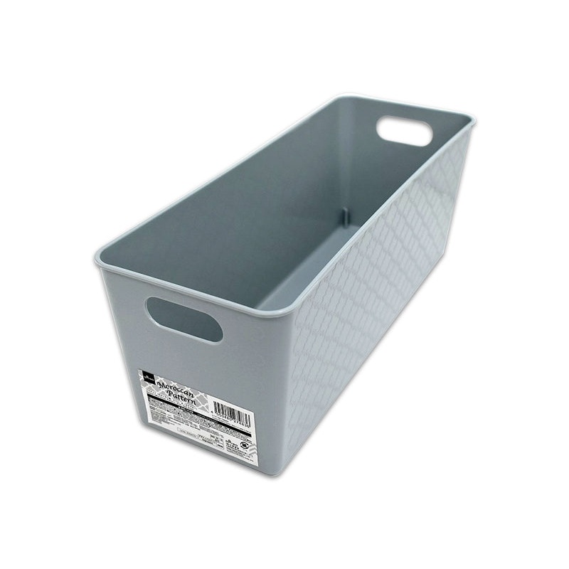 Basket Moroccan Pattern Slim Old Blue