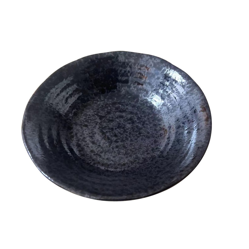 Lightweight Tenmoku Shallow Bowl 17cm x 4cm